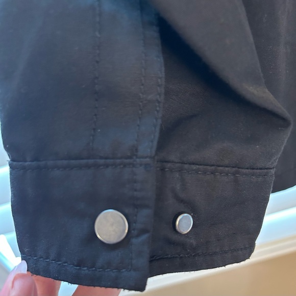 EUC Banana Republic hooded Black Jacket Coat Size Large - EUC - Picture 4 of 5